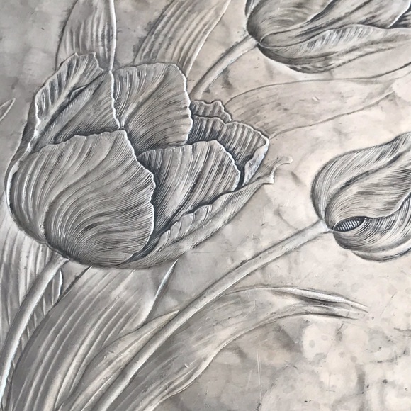 MID CENTURY MODERN ETCHED ALUMINUM TRAY by RODNEY KENT - Picture 9 of 15